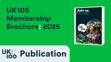 Image reading UK100 Membership Brochure, with image of the brochure on the right hand side.