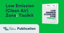 A graphic promoting the TRANSITION Clean Air Network toolkit