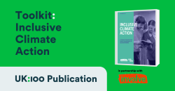 A thumbnail image showing the front cover of UK100 and Involve's Inclusive Climate Action Toolkit