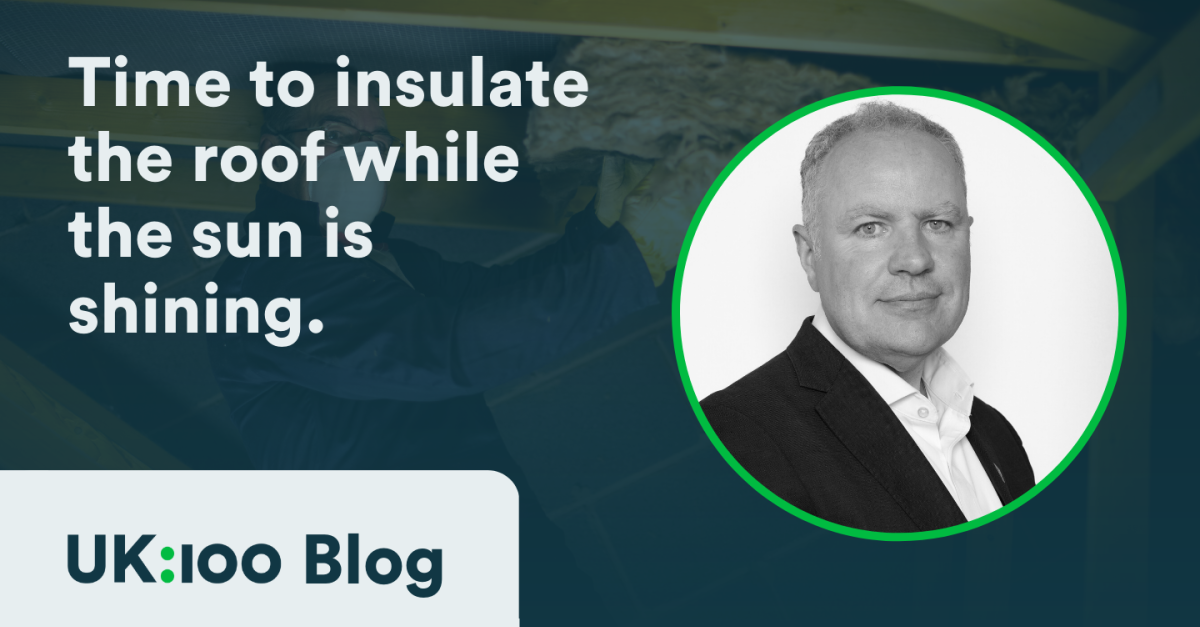 The article title is: Time to insulate the roof while the sun is shining.