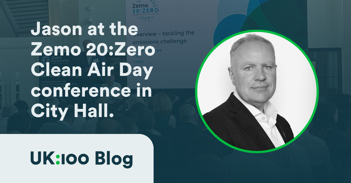 A graphic with an image of Jason Torrance explains this post is a copy of his speech from the Zemo 20:Zero Clean Air Day conference