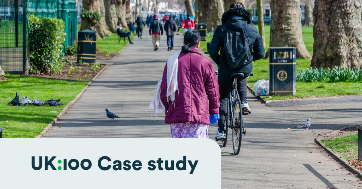 Woman walking in the park 